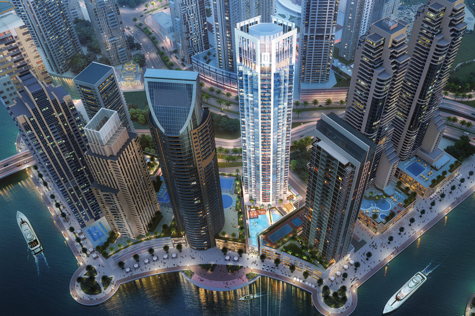 Dubai Marina waterfront apartments